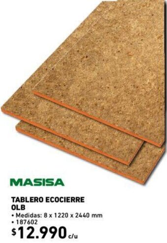 Construmart Masisa Tablero Ecocierre OLB 8 x 1220 x 2440mm oferta