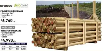 Construmart Arauco Polin Pino Impregnado oferta