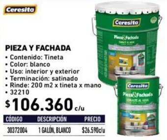 Construmart Ceresita Pieza y Fachada oferta