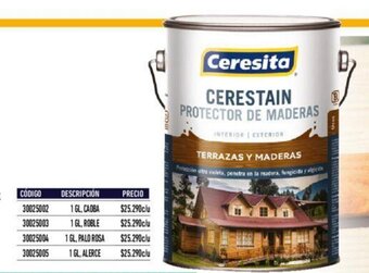 Construmart Ceresita Protector Madera Cerestain oferta