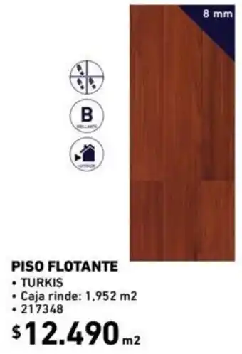 Construmart Piso Flotante Turkis 8mm oferta