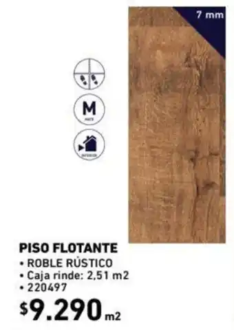 Construmart Piso Flotante Roble Rústico 7mm oferta