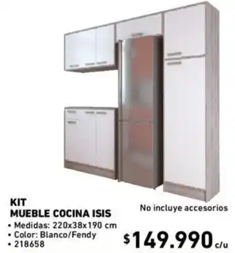 Construmart Kit Mueble Cocina Isis 220 x 38 x 190cm oferta