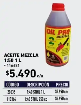 Construmart Aceite Mezcla 1L oferta