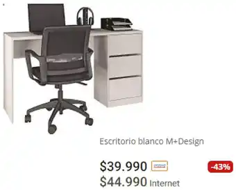 Easy Escritorio Blanco M+Design oferta