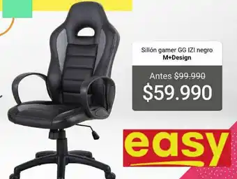 Easy Sillon gamer GG IZI negro M+Design oferta