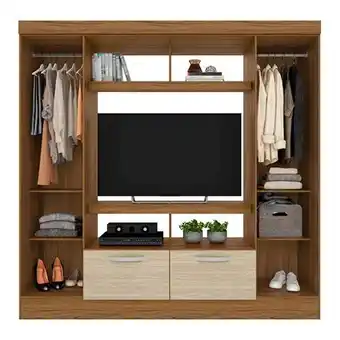 Closet 2 Puertas 2 Cajones Concepción M-402 Castaño/Avellana