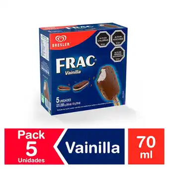 Unimarc Pack mini paleta helado Frac Bresler vainilla 5 un oferta