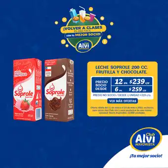 Alvi Leche Soprole 200 cc Frutilla Y Chocolate 12un. oferta