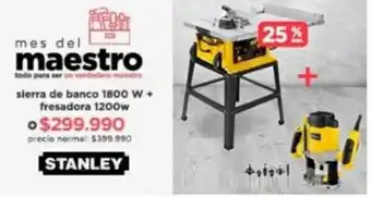 Maestro Sierra de Banco 1800W + Fresadora 1200W