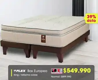 Abcdin Flex Box Europeo King/ Máximo Cobre oferta