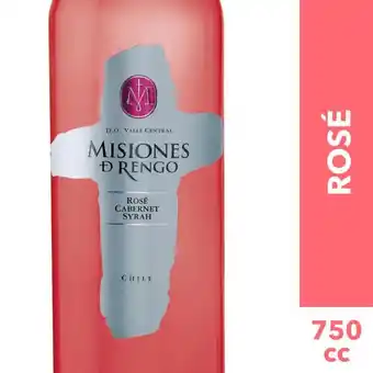 Santa Isabel Vino misiones de rengo varietal rose cabernet syrah botella 750 cc oferta