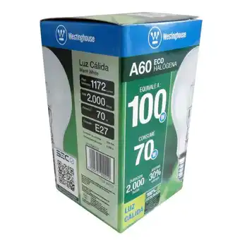 Santa Isabel Ampolleta eco halógena clásica 70w luz cálida e27 oferta