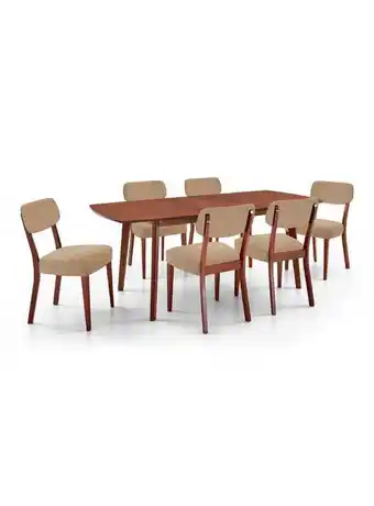 Paris Juego de comedor new adam extendible madera 6 sillas oferta