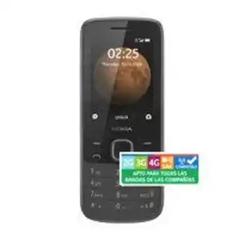Celular básico nokia 225 5.5" 4g negro wom
