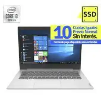 PC Factory Liq - notebook ideapad 3 14" fhd intel i3-10110u 4gb 256gb ssd windows 10 platinum grey oferta