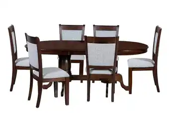 Paris Juego de comedor extensible danubio wengue + 6 sillas attimo  oferta