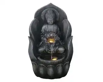 Easy Fuente buda con luz led grafito outzen. oferta