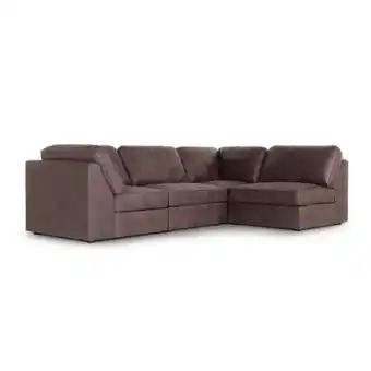 Rosen Sofá seccional modular charly tela 4 piezas marrón oferta