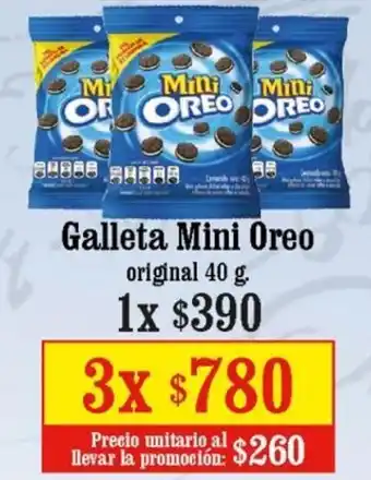 Unimarc Galleta Mini Oreo Original 3 x 40g oferta