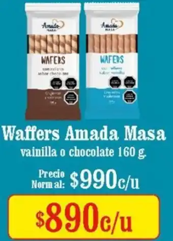 Unimarc Waffers Amada Masa 160g oferta