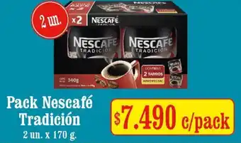 Unimarc Pack Nescafé Tradición 2 un. x 170g oferta