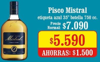 Pisco Mistral 750cc