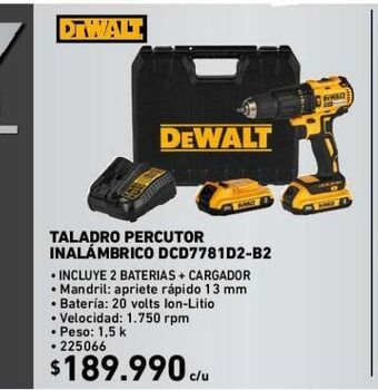 Construmart Taladro percutor inalambrico oferta