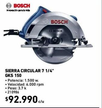 Construmart Sierra circular 7 1/4" gks 150 oferta