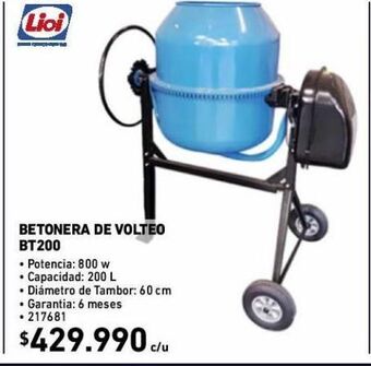 Construmart Betonera de volteo bt200 oferta