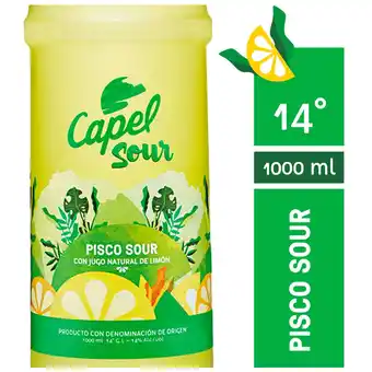 Unimarc Cóctel Capel pisco sour 14° botella 1 L oferta
