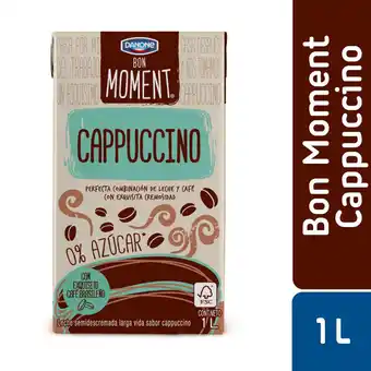 Unimarc Leche semidescremada Moments Danone cappuccino 1 L oferta