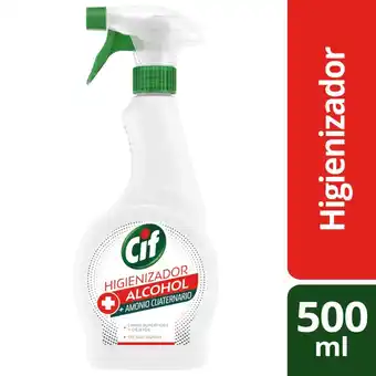 Unimarc Limpiador higienizador Cif con amonio cuaternario y alcohol gatillo 500 ml oferta
