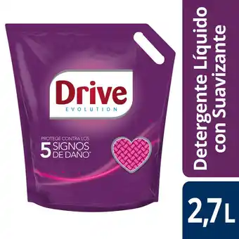 Unimarc Detergente líquido Drive evolution con toque suavizante recarga 2.7 L oferta