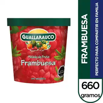 Unimarc Helado Guallarauco frambuesa pote 660 g oferta