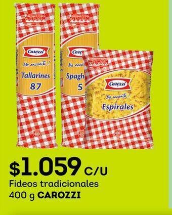 Tottus Fideos tradicionales 400 g carozzi oferta