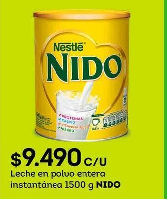 Tottus Leche en polvo entera instantánea 1500 g nid oferta