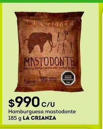 Tottus Hamburguesa mastodonte 185 g la crianza oferta