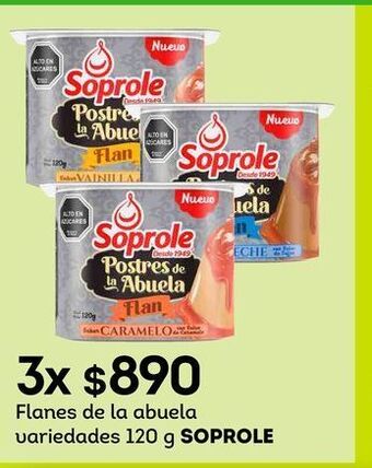Tottus Flanes de la abuela variedades 120 g soprole oferta