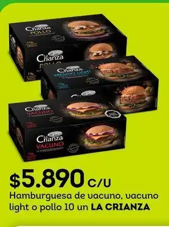 Tottus Hamburguesa de vacuno, vacuno light o pollo 10 un la crianza oferta