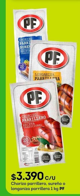 Tottus Chorizo parrillero, sureño o longaniza parrillera 1 kg pf oferta