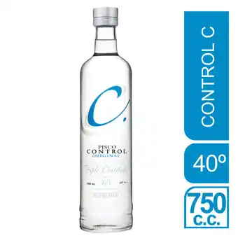 Unimarc Pisco Control original triple destilado reservado 40° botella 750 cc oferta