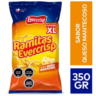 Unimarc Ramitas Evercrisp sabor queso mantecoso bolsa 350 g oferta