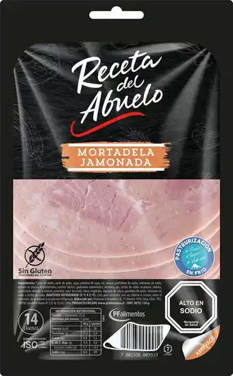 Unimarc Mortadela jamonada Receta del Abuelo 14 láminas 150 g oferta