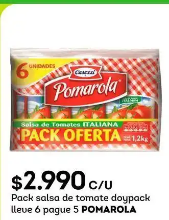 Tottus Pack salsa de tomate doypack lleve 6 pague 5 pomarola oferta