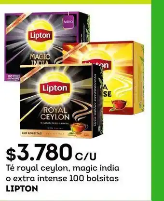 Tottus Té royal ceylon, magic india o extra intense 100 bolsitas lipton oferta