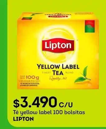 Té yellow label 100 bolsitas lipton