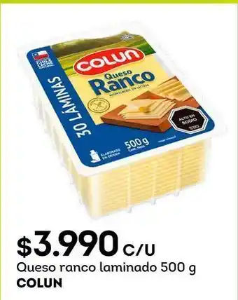 Tottus Queso ranco laminado 500 g colun oferta