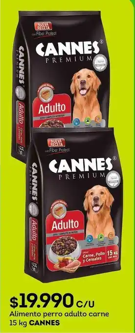 Alimento perro adulto carne 15 kg cannes