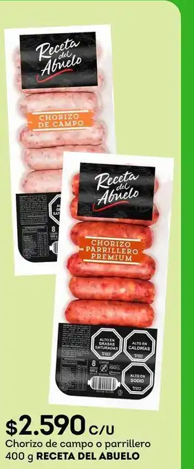 Tottus Chorizo de campo o parrillero 400 g receta del abuelo oferta